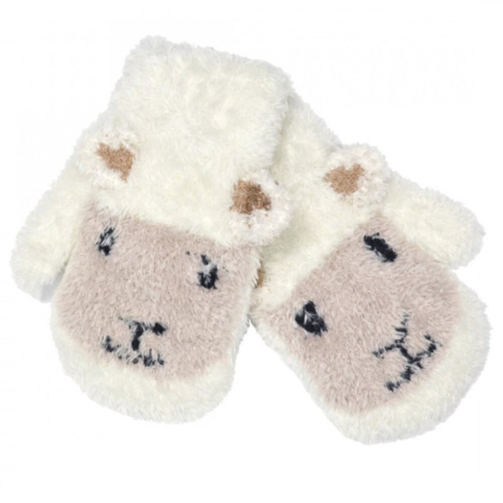 Aran Wool Baby Mittens